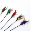 Bastão de Brinquedo para Gatos com Pena Colorida, Cabo Longo e Sino, Barato e Resistente à Mordida, Brinquedo Interativo para Autoentretenimento de Gatos
