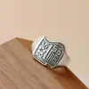 Nafoge Joyería de Plata al por Mayor Anillo de Plata de Ley 925 Hecho a Mano Anillo de Plata Tailandesa Viejo Vintage Anillo de Plata de Apertura de la Suerte