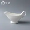 50ml 90ml 150ml cuchara de leche estilo occidental con asa cubo para salsa de carne para comida occidental cuchara de leche de cerámica blanca