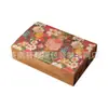Caixa de Bolo da Lua Casca de Gelo Flor Vintage Festival do Meio Outono 4 Grãos 6 Grãos Caixa de Papel Gema Crocante Pastelaria Chinesa Caixa de Embalagem de Papel Kraft