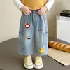 Ropa de Otoño para Niñas Pantalones 2026 Nuevo Estilo Jeans Elegantes para Bebé Niños Niñas Primavera Otoño Modernos Cargo de Pierna Ancha