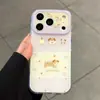 Aplicable a funda de teléfono Apple 18promax nuevo tacto de alta gama iPhone17 Dachshund morado 17pro atractivo