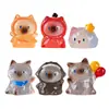 Nova caixa surpresa de pal de gato transparente decoração de escritório criativa desenho animado brinquedo moderno presente de aniversário ornamento de mesa