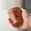 Taza Maestra Grande de Cristal de Horno Vintage, Taza de Cata de Té, Taza de Coca-Cola, Taza de Té de Marea Nacional con Caligrafía, Taza de Té para Más Personas, Regalo