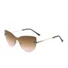 Gafas de Moda Europeas y Americanas Elegantes para Fiestas de Mujeres, Gafas de Sol Sin Marco Ojo de Gato para Hombres, Gafas de Sol Oversize No Convencionales