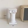 Adornos de ángel pequeño lindo de columna romana retro estilo europeo estatua de yeso de resina accesorios para decoración de escritorio de niña