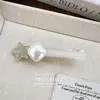 Pinza para el Cabello Estilo Chanel Perla Blanca Pinza de Pato Pasador Elegante Pinza para Flequillo Pinza Lateral Accesorio Versátil para el Cabello Mayoreo