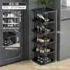 Zapatero Simple Entrada de Puerta Hogar Dormitorio Almacenamiento Multicapa Artefacto Ahorro de Espacio Pequeño Estrecho Mini Hueco Alquiler Zapatero
