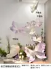 Arreglos de Paisajismo de Mariposas Tridimensionales, Decoraciones de Fondo para Bodas, Escaparates, Adornos y Accesorios para Exteriores
