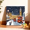 Café digital pintura al óleo DIY colorear pintura pintada a mano para principiantes, acrílico alivio del estrés paisaje pintura decorativa