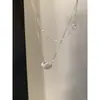 Collar con Colgante de Concha Pequeña Minimalista para Mujer Diseño de Nicho Cadena Ligera de Lujo para Clavícula Collar Gargantilla Versátil