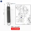 1850 Máquina de Costura Ponto Corrente Mola Puxadora Mola de Torção Mola de Recolhimento de Linha 135-09708 Enlaçamento B2410-980-000