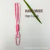 Lanyard para Teléfono Móvil Trenzado Súper Bonito Llavero para Mujer Elegante de Muñeca Material DIY Antirrobo
