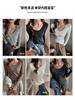 Camiseta de Punto Grueso con Cuello en V de Manga Larga para Mujer, Imitación Cachemir, Otoño e Invierno, Cepillada, Espesada, Camiseta Interior de Terciopelo Alemán, Top Casual Versátil