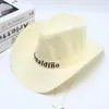 Sombrero Sombrero Vaquero Protector Solar para Exteriores Mezclilla Pesca Sombrero para Hombre Fresco para Mujer Ocio Viaje Sombrero de Paja de Verano