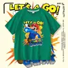 Camisetas de mercancía de Super Mario Bros para hombres, mujeres y niños, adecuadas para estudiantes, versátiles para el verano, manga corta de algodón puro, modernas