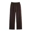 Comercio exterior transfronterizo ropa de mujer 2026 nuevo estilo europeo y americano moda casual mezcla de lino pantalones rectos 9929141