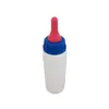 Biberón de Chupon Rojo para Corderos y Lechones, Adecuado para Cachorros de 0 a 3 Meses, Biberón Universal de Silicona Suave con Chupon Espeso