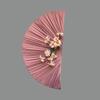 Nuevos Adornos de Apoyos para Boda Abanico Semicircular Plegable Nicho Decoración de Bienvenida para Boda Arreglo de Escenario Estilo Nanyang