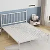Cama moderna minimalista con estructura de hierro, cama doble reforzada de 1,8 m, cama de hierro forjado estilo nórdico, cama de hierro plegable, cama individual de 1 m