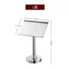 Soporte de mesa para platos con forma de corazón de acero inoxidable, soporte de barra de mesa multifunción, tarjeta de asiento para menú, buffet, comida occidental, asiento boutique