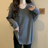 Camiseta de longitud media Simon Reiner para mujer, Primavera, Otoño e Invierno, Nueva, Holgada, Talla grande, Camiseta interior de manga larga para mujer