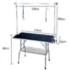 Mesa de Banho e Tosa para Pets Mesa de Tosa para Cachorros Cães de Raça Grande Gato Dobrável Banho Tosagem Secagem com Soprador Mesa Portátil Pet Shop