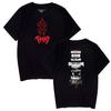 Camiseta de Verano para Pareja de Algodón Puro de Manga Corta con Hombro Caído Estilo Espada Berserk Legendario Casual Más Holgada Estilo Coreano a la Moda