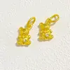 Olla de arena dorada incrustada con estrellas de circonio y mango de oso lunar, olla de cinco vías, dios de la riqueza, pequeño color de deslizamiento, pulsera DIY, collar, colgante