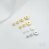 Separador Venta al por Mayor Fuerte Retención de Color Relleno de Oro de 14K Redondo Aplanado Separador de Cuentas Sueltas Pulsera DIY Joyería Joyería con Cuentas Accesorios