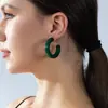 Brincos de Acrílico com Design de Nicho, Brincos Geométricos em Forma de C de Luxo Leve para Mulheres, Joias de Franja com Temperamento Estilo Retrô Atacado