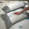 Fundas de almohada de seda helada de verano frescas y sencillas, juego de dos, 48x74 cm, fundas de almohada de ratán helado para uso doméstico, funda interior para núcleo de almohada de niños