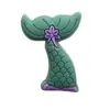 Flor de zapato de sirena Hebilla de zapato Accesorios para zuecos Hebilla decorativa extraíble DIY de alta gama Flor de zapato de material de PVC Hebilla de zapato