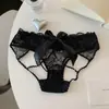 Caiu na rede do amor~Calcinhas de Renda Sexy Estilo Japonês para Mulheres Quentes com Laço Grande Tanga Cruzada Aberta no Bumbum Meninas