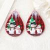 Venta caliente transfronteriza acrílico Navidad Muñeco de nieve copo de nieve aretes collar llavero colgante de bolsa