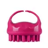 Escova de Silicone para Shampoo de Grau Alimentício de Fábrica, Pente para Cabeça, Pente de Massagem Meridian, Escova de Silicone para Limpeza do Couro Cabeludo, Ferramenta para Lavar o Cabelo