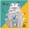 Mochila de Dibujos Animados Anime Tiburón Chica Gawr Gura, para Niños y Niñas, Estudiantes de Primaria y Secundaria, Gran Capacidad, Bolso Escolar Casual