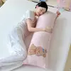 Almofada de Lançar Patchwork de Lã de Leite Desenho Animado Tira Longa Lavável Abraço para Dormir Meninas Almofada de Apoio Quente para Costas
