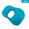 Almohada inflable en forma de U tipo push de seda de leche, portátil para viajes, almohada de TPU, protección para el cuello para siestas en la oficina, almohada inflable