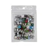 Pacote Misto de Cristais de Gelo K9 6*8mm Grandes de Vidro de Alta Transparência com Base Pontiaguda Brilhante para Decoração DIY de Nail Art