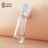 Botella de vidrio transparente para base líquida aislante 30g Botella de loción con pulsador sub-botella para cosméticos de viaje botella para esencia
