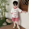 Bordado de Niños Beberán el Vino Estilo Fluido Peine Estilo Antiguo Hanfu Estilo Chino Conjunto de Traje Tang Retro para Niños Pequeños y Medianos Disfraz de Performance