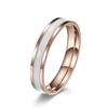 Anillo Sencillo de Acero de Titanio Blanco y Negro Pegamento Neutro Anillo de Pareja Anillo Europeo y Americano Hombres y Mujeres Boda Compromiso Propuesta Joyería