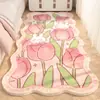 Tapete Fofo de Imitação de Caxemira Espesso Hello Kitty, Tapete Antiderrapante e Resistente ao Desgaste para Cabeceira de Quarto, Tapete de Área Grande para Sala de Estar e Varanda