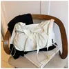 Bolsa Plegable Casual de Primavera y Verano Nueva Transfronteriza Versátil Bolso de Hombro de Moda Gran Capacidad con Cordón Simple de Gran Capacidad Bolso para Mujer