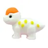 Atacado transfronteiriço de série de dinossauros de borracha macia de PVC, figuras 3D, pontas e tampas de caneta de papelaria divertidas para estudantes