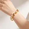 Pulseira de Pérolas em Aço Inoxidável de Venda Quente Transfronteiriça para Mulheres com Design de Abertura Irregular, Ajustável, Joias de Luxo Leve e de Alta Qualidade Atacado