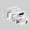 Marco de fotos acrílico caliente transfronterizo péndulo magnético DIY cuadrado tarjeta goo tarjeta de precio de cristal marco de fotos transparente-