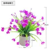 Amazon Simulado Vaso Planta Verde Interna Acabado Enfeites Phalaenopsis Flores Falsas Decorativas Bonsai Artificial Combinação Atacado