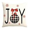 Almohada de Navidad 2025 Roja Árbol de Navidad Copo de Nieve Amazon Transfronterizo Decoración para el Hogar Funda de Almohada Venta al por Mayor